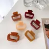 Textura Escarchada Mini Pinza Pequeña Estilo Coreano Accesorios para el Cabello Cuadrado Pinza para Flequillo de Mujer Pinza de Tiburón de Gama Alta Venta al por Mayor