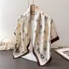 Pañuelo Cuadrado Grande de Imitación Seda de Alta Gama Estampado Chal de Viaje Bufanda para el Cuello Protector Solar Pañuelo para la Cabeza Bufanda para Mujer