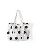 Bolso Tote Coreano de Gran Capacidad Nuevo de Moda Bolso de Hombro Simple Moda para Mujer Diseño de Nicho Bolso de Lona con Puntos Mujeres