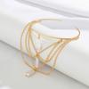 Pulsera de Brazo Metálica con Cadena, Perlas de Imitación, Estrellas, Lentejuelas de Nicho y Borlas, Aro Abierto de Estilo Étnico y Personalidad Europea y Americana para Mujer