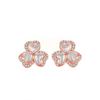 Aretes Originales de Fritilaria de Trébol Plata Esterlina Mori Oro Rosa en Forma de Corazón Temperamento Fragancia Aretes Regalo de San Valentín