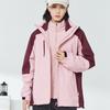 Chaqueta de trabajo para exteriores extraíble, tres en uno, con logotipo impreso y forro polar, gruesa y resistente a la intemperie.