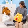 Almofada Manta Capivara Hamster Pinguim Desenho Animado Três em Um Almofada de Cochilo para Escritório Almofada Aquecedor de Mãos para Casa Boneca Almofada