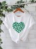 Amazon eBay Nova Moda Trevo de Manga Curta Verão Moda Europeia e Americana Camiseta Feminina de Algodão Top Feminino em estoque
