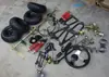 Piezas de Modificación de Go-Kart de Motocicleta de Cuatro Ruedas Bricolaje Suspensión Chasis Dirección Delantera Eje Trasero Eje Trasero Frenos de Disco Delanteros y Traseros
