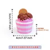 Juguete clicker para aliviar el estrés de pastel de helado impreso en 3D, lindo clicker de taza de postre para aliviar el estrés