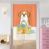 Cortina de Puerta de Dibujos Animados para Uso Doméstico, Cortina Divisoria de Dormitorio, Cortina Divisoria de Cocina y Baño, Cortina de Tela sin Taladro, Media Cortina