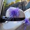 Habitación de Boda Decoración de Coche de Boda Dragón Rojo Grande Doble Felicidad Mariposa Flor Grande para Tirador de Puerta de Coche Bola de Flor Perezosa de Doble Capa para Coche Secundario