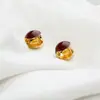 Brincos de Feijão Vermelho Acácia Moda Coreana Dongdaemun Celebridade da Internet Brincos Simples Estilo Corte Retro Personalidade Fivela de Orelha Elegante