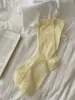 Calcetines de Maternidad de Seda, Calcetines hasta la Mitad de la Pantorrilla, Verano, Malla Fina, Transpirables, Sensación Fresca, Sin Costuras, Simples, Versátiles, Calcetines Blancos Holgados