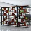 Estantería divisoria de oficina simple, estantería de piso para sala de estar, porche, pantalla decorativa, estante de exhibición, estante de hierro multicapa