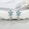 Pendientes de margaritas y flores para mujer, nuevos pendientes de moda en gris y azul, con borlas y diseño de nicho, de alta calidad.