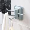 Estante Giratorio Adhesivo para Toallas Almacenamiento en Pared de Baño Gancho Adhesivo sin Rastro Gancho Adhesivo para Baño sin Taladro