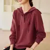 Sudadera con capucha para mujer, mezcla de algodón, Otoño/Invierno 2026, Nueva, Casual, Cuello Simple, Diseño de Patchwork, Top para Madres