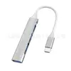 Estación de Acoplamiento Tipo-C Hub para Teléfono Móvil y Laptop Divisor USB 3.0 Hub Uno a Cuatro Múltiples Interfaces