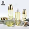 En stock set de botellas de vidrio ovaladas botella botella de forma especial botella de loción botella de tónico