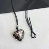 Colar com pingente de leopardo e cruz doce e legal Spice Girl, novo colar elegante europeu e americano, moda simples, corrente de clavícula para mulheres
