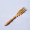 Vajilla de Bambú Wow Cuchillo y Tenedor Desechables para Bistec Tenedor de Bambú para Ensalada y Fruta Tenedor de Madera Tenedor para Pastel Cuchillo y Tenedor de Bambú