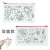 Estuche para Lápices Graffiti Cpce Doble Cara Tela No Tejida Rpet Estuche para Papelería Infantil Bolsa con Cremallera para Colorear Dibujos Animados Temporada de Regreso a Clases