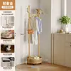 Y & h Perchero de Piso para Dormitorio Simple Estante para Ropa No Ocupa Espacio en Casa Habitación Interior Perchero para Ropa Abrigos Pequeño