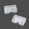 Caja de Plástico PP Compartimentada 5 Compartimentos Transparente Botones de Ferretería Accesorios para Pesca Caja de Empaque Adornos Juguetes Caja de Almacenamiento para Perler Beads