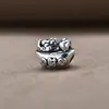 Plata S925 Accesorios para Joyería DIY Plata Tailandesa Retro Lingote Pixiu Cuentas Separadas para Atraer Riqueza y Tesoros Cuerda de Mano para Llevar Cuentas de Plata Venta al por Mayor