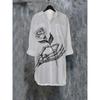 Comércio Exterior Transfronteiriço 2022 Novo Jaqueta Camisa de Biquíni Roupa de Banho Cardigã Feminino Estampado Férias Camisa Casual
