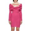 Vestido Corto de Punto Bodycon Maduro Estilo Europeo y Americano 2026 Primavera Nuevo Diseño Retorcido Hombros Descubiertos Ajustado Vestido Suéter