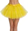 Saia Tutu Adulto em Estoque com 4 Camadas de Tule, Inclui Forro, Lantejoulas de Estrela, Saia de Tule de Comprimento Médio, Saia Bufante, Saia de Performance de Palco