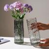 Jarrón de vidrio de roca glaciar extremadamente congelado, transparente, estilo ins, flores, hidropónico, para sala de estar, comedor, decoración, adornos