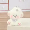 Nuevo Perrito Sentado Colorido de Resina Flotada para Teléfono Móvil con Llavero de Coche Colgante para Mejor Amigo Mochila Equipaje Colgante