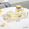 Bandeja de Té de Lujo Ligero Bandeja para el Hogar para Colocar Tazas de Té Tazas de Agua Bandeja de Té Plástico Sala de Estar Mesa de Café Tazas Rectangular Fruta Plato de Cena