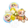 Wang Wang Equipo Set Globo de Perro Patrulla Dibujos Animados Película de Aluminio Ryder Tiantian Fiesta Infantil Decoración de Cumpleaños Globo
