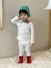 Conjunto de ropa de casa para bebé, conjunto de otoño para niños, conjunto de dos piezas de top y pantalones de otoño, nuevo estilo 2026, ropa interior sin costuras de grado A para niños