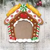 Estación Independiente Transfronteriza Marco de Fotos de Madera Cortada Marco de Fotos Boda Decoración Festiva Accesorios Hechos a Mano DIY Colgante de Navidad