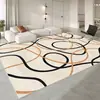 Tapete de Sofá de Luxo Antiderrapante na Cor Creme para Lateral de Janela na Sala de Estar, Tapete Lavável para Cabeceira no Quarto, Mesa de Centro