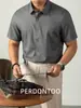 Camisa de Manga Corta Lenzing Modal con Tacto Fresco para Hombre, Verano 2026, Sin Arrugas, Anti-Arrugas, Color Sólido, Camisa de Negocios de Alta Gama Sin Costuras