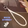 Cordão de Pulso para Celular Corrente de Cristal Pingente Corda de Algodão Aveludada Corrente de Celular Feminina Alça de Pescoço Tira Colorida com Strass para Pendurar