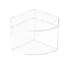 Gabinete triangular transparente de acrílico personalizado para almacenamiento y exhibición de cosméticos, soporte de exhibición simple de acrílico para figuras de caja sorpresa