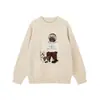 Suéter Infantil Pudding Haru 2025 Invierno Nuevo Estilo Suéter Bordado de Oso de Dibujos Animados para Niños Suéter Suave y Cómodo