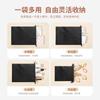 Bolsa con cordón de lujo ligero de fábrica Bubm para guardar cosméticos, accesorios, batería externa, bolsa con cordón de microfibra de imitación