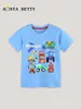Suministro Transfronterizo 26 Camisetas de Manga Corta para Niños de Verano con Estampados de Dibujos Animados Tops Casuales Camisetas Base de Algodón Transpirable para Bebé