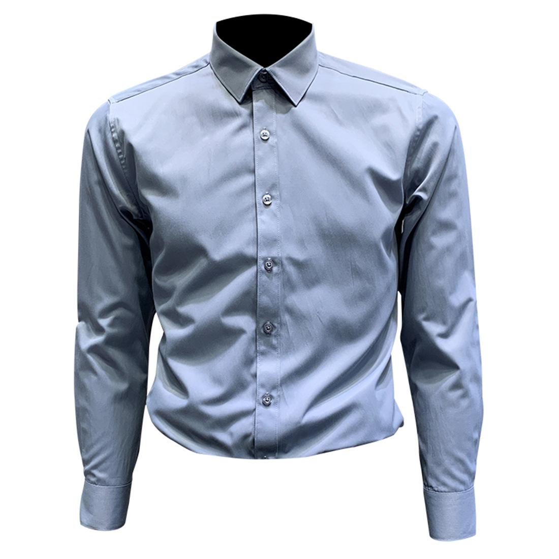 NS101 纯色长袖衬衫 灰色 (1).jpg