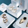 Adornos de escritorio con combinación geométrica cilíndrica cuadrada de acrílico esmerilado nórdico creativo para exhibición de joyas