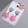 Set de Collar y Pulsera para Niños Collar de Flor Pequeña Accesorios para Niña Bebé Pendientes Anillo para Niños Joyería al por Mayor