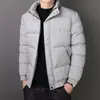 Ropa de Algodón Chaqueta Abrigo para Hombre Otoño e Invierno Estilo Coreano Ajustado Cuello Vertical Moda Cálido Abrigo Acolchado de Algodón Marca de Tendencia Abrigo Casual Acolchado de Algodón para Hombre