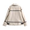 Otoño 2023 nueva ropa transfronteriza europea y americana para mujer, moda urbana, chaqueta informal de lana de cordero w063 2783