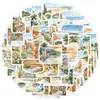 50 Pegatinas de Graffiti de Viaje Europeas para Taza de Agua, Computadora, Teléfono Móvil, Pegatinas Decorativas Impermeables, Pegatinas Creativas de Viaje al por Mayor