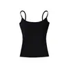 Top Sexy Justo Estilo Puro Desejo de Verão com Bojos, Camiseta Regata Outerwear Doce e Picante para Mulheres