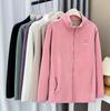 Outono e inverno 240 kg irmã gorda simples all-match bordado casaco de pelúcia plus size feminino quente cardigan interno 1322